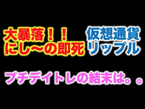 仮想通貨 リップル 大暴落!!にしーの即死! プチデイトレの結末は。。