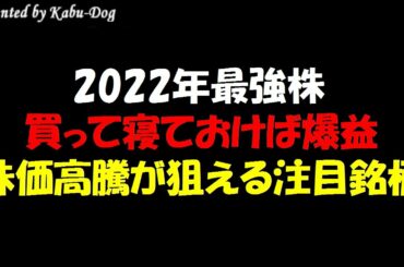 【2022年最強株】買って寝ておけば爆益の今買うべき株!株価高騰が狙える注目銘柄