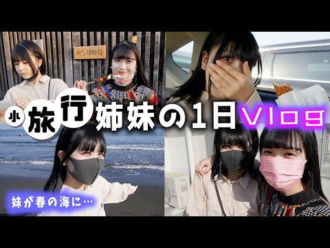 【Vlog】姉妹で小旅行な1日!春の海から…【のえのん】
