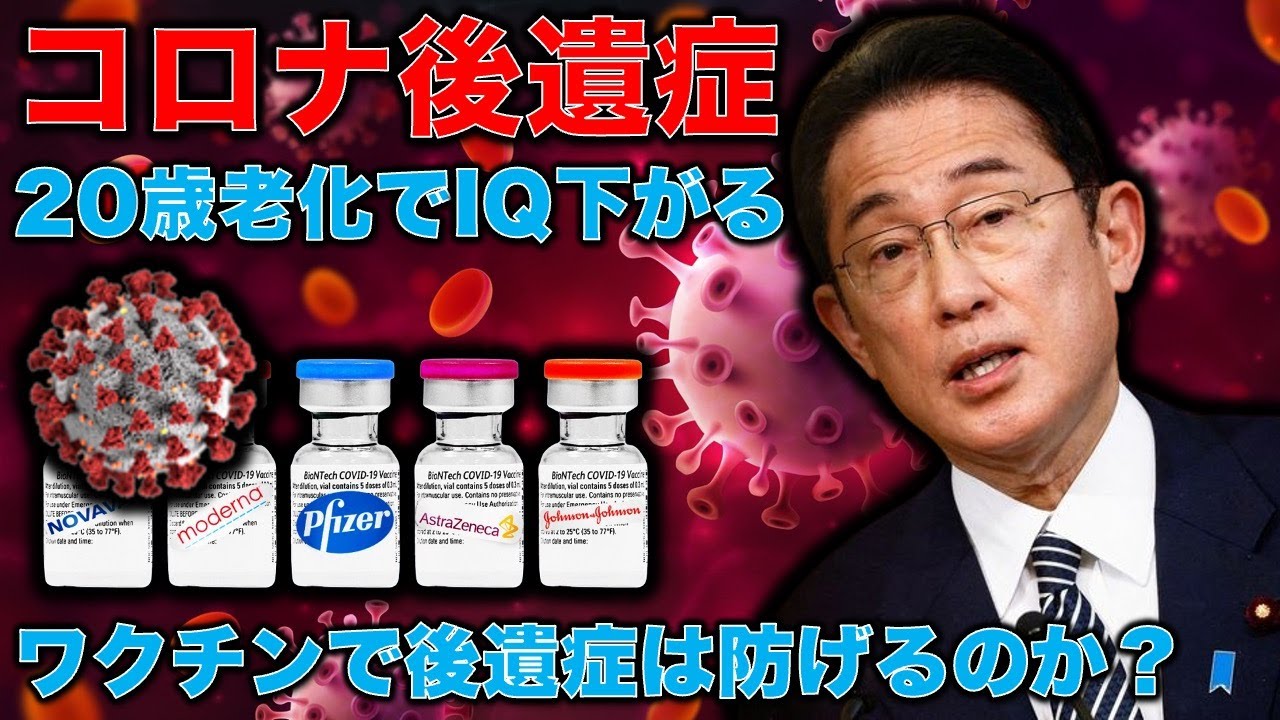 コロナ後遺症になると20歳老けて10ポイントIQが下がり、ハゲるリスクが高まる!この最悪な後遺症はワクチンで防げるのかどうか最新研究を発表。平田悠貴。一月万冊