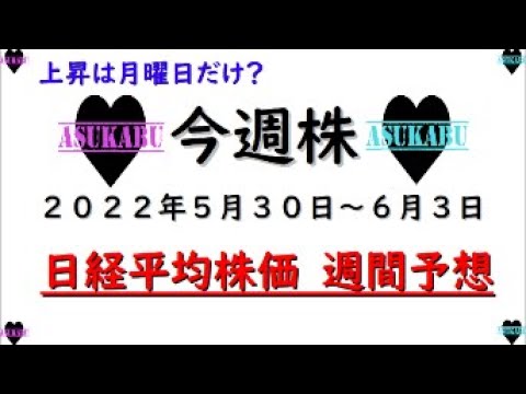 【今週株】今週の日経平均株価予想 2022年5月30日~6月3日