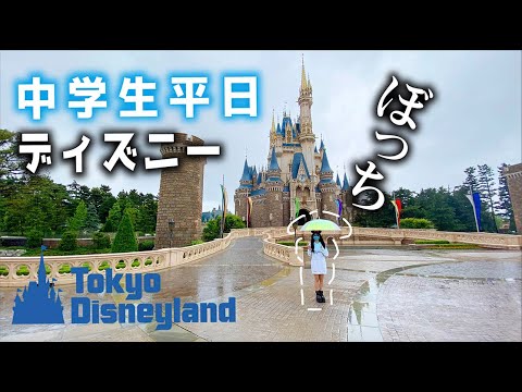 ぼっちディズニー!中学生の平日雨のディズニーランド【ほのぼの編集なのえのん】