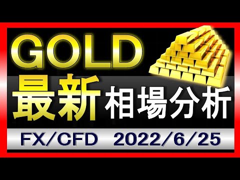 【負け相場】ゴールド相場見通し|2022年6月25日|FX/GOLD/XAUUSD/金相場
