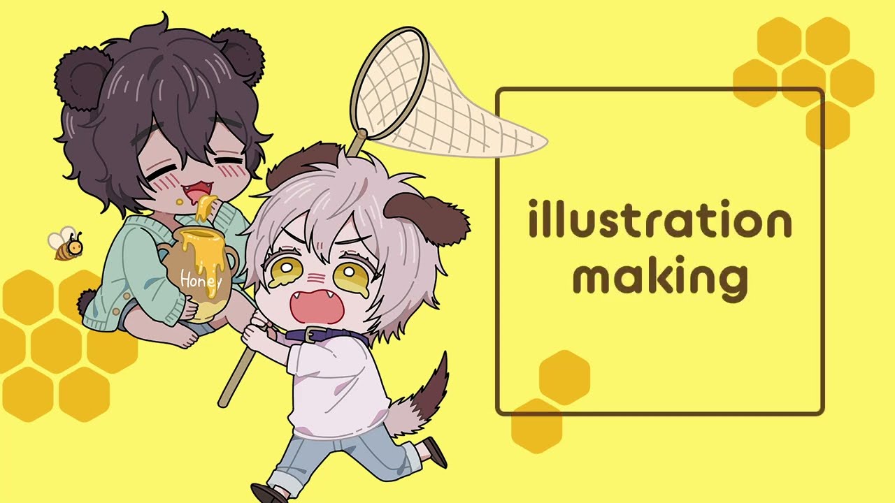 【イラストメイキング】TVアニメ「森のくまさん、冬眠中。」/BLアニメ【森くま】