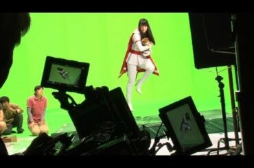 武井咲、ワイヤアクションに初挑戦 新CM「Dセイバー レディの生き方」メーキング風景