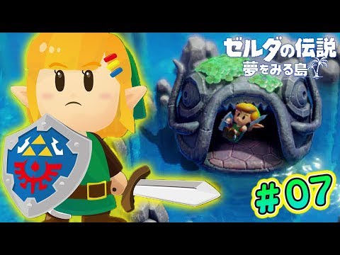 【ゼルダの伝説】ナマズの大口ダンジョン完全攻略!【夢をみる島】#07