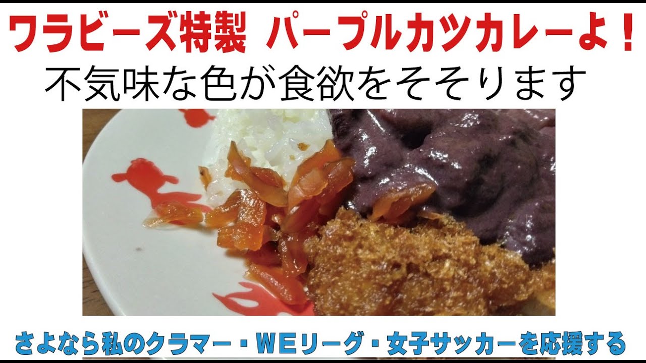 ワラビーズ特製パープルカツカレーよ! さよなら私のクラマーを通して女子サッカーを応援する 蕨さよクラ応援団