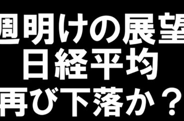 10/15 週明けの展望 【 日経平均 】&【 米国指数 】戻り売りからの下落再開か?