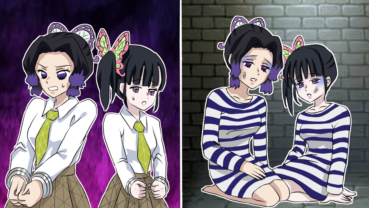 【キメツ学園】カナヲとしのぶが逮捕される事件が発生!?【炭治郎/カナヲ/炭カナ/きめつのやいば/アニメ2期/遊郭編/声真似】