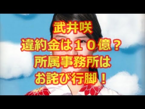 武井咲 違約金は10億? 所属事務所はお詫び行脚!