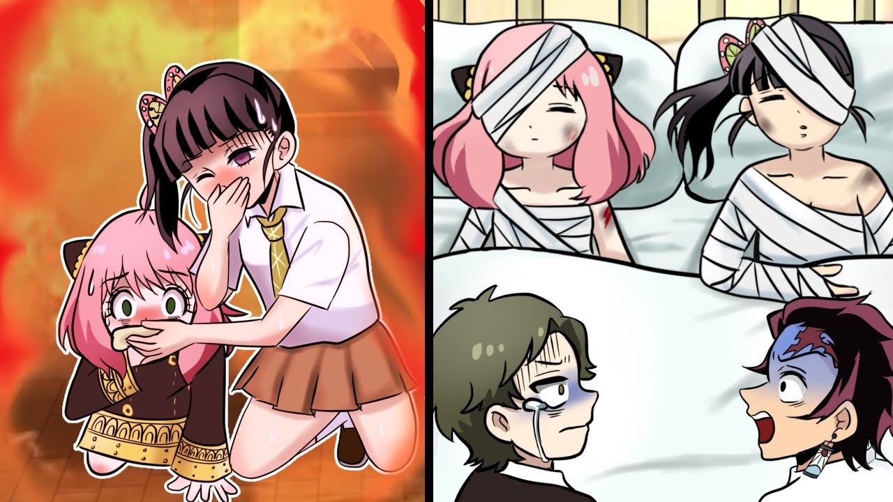 【キメツ小学校✖︎SPY×FAMILY】カナヲとアーニャが火事に巻き込まれて火傷を負ってしまう事件発生!? 【炭治郎/カナヲ/炭カナ/きめつのやいば/アニメ2期/遊郭編/声真似】