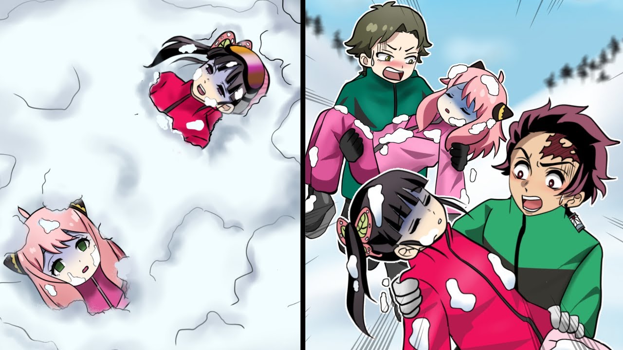 【キメツ小学校✖︎SPY×FAMILY】カナヲとアーニャが雪崩に巻き込まれる事件が発生!? 【炭治郎/カナヲ/炭カナ/きめつのやいば/アニメ2期/遊郭編/声真似】