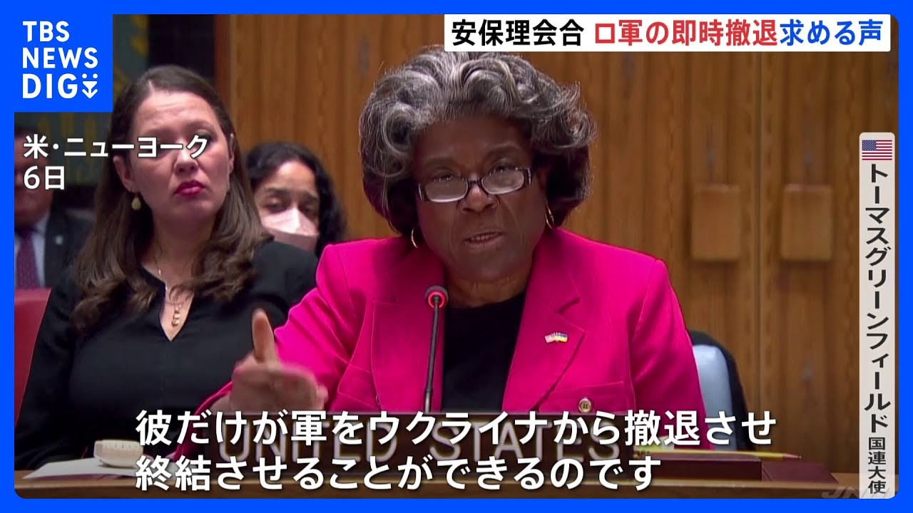 ウクライナ侵攻1年を前に安保理会合で即時撤退求める声 EUは首脳会議にゼレンスキー氏招待|TBS NEWS DIG