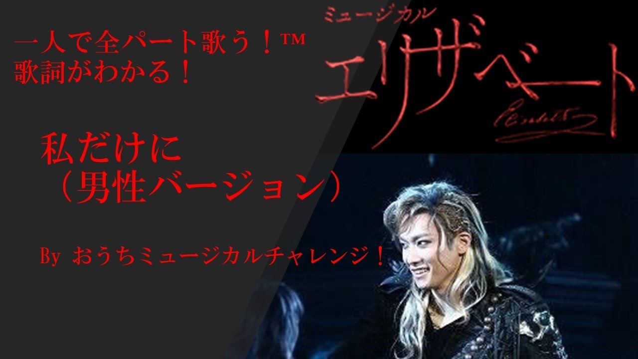 エリザベート 1幕14 私だけに (全歌詞付き)問題作!!! 全役ひとりで歌うチャレンジ!