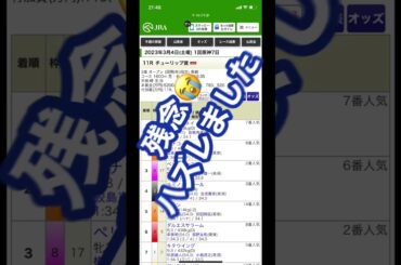 🏇GⅡ チューリップ賞の競馬予想 ◆52R目 #チューリップ賞 #競馬 #結果 #shorts