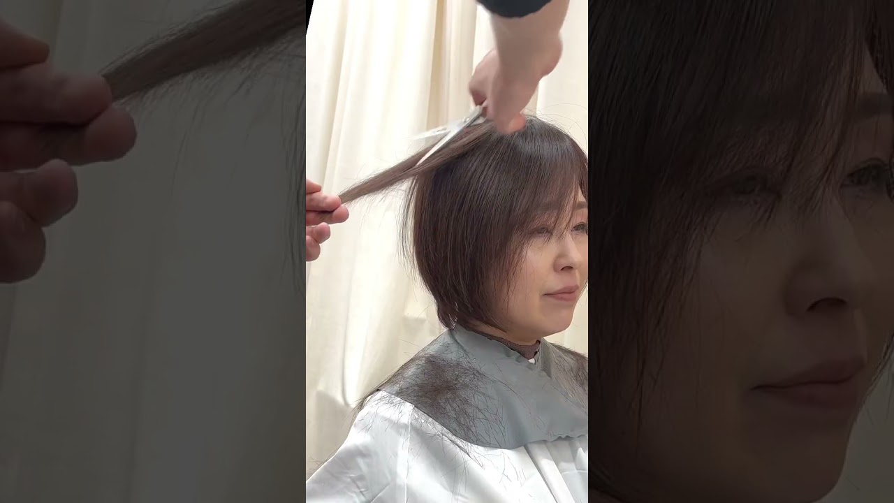 ショートヘアにしたら老けたと言われたお母様を似合わせてみた✨ #ボブ #ヘアカット #ショートヘア