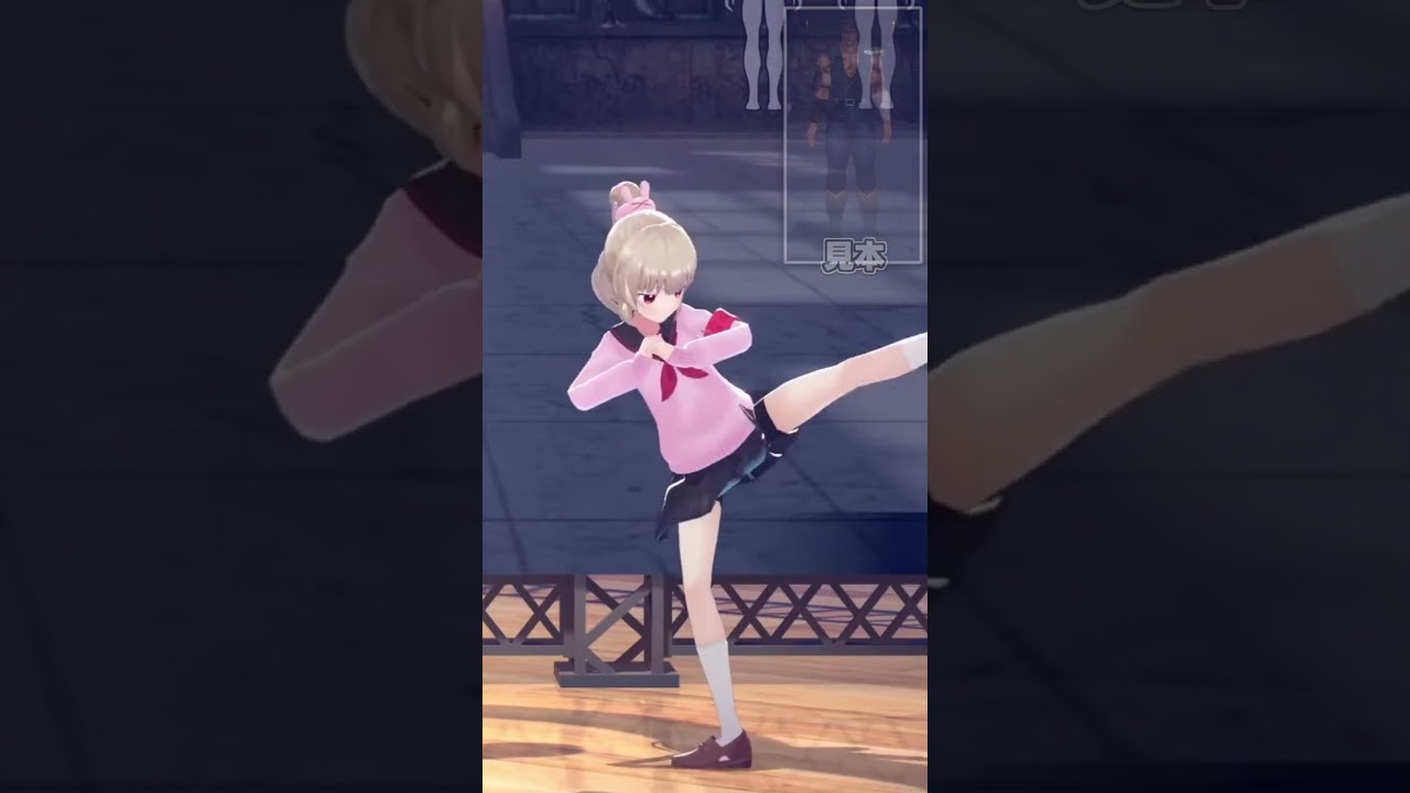 ストレッチ中にキレのあるキックを披露する名取 #shorts 【名取さな/切り抜き/Fit Boxing 北斗の拳】