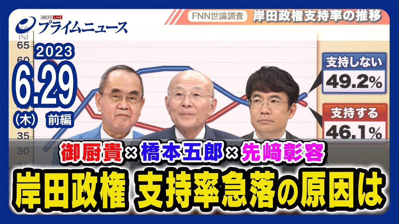 【マイナ原因?】御厨貴x橋本五郎x先﨑彰容 岸田政権 支持率急落の原因 徹底議論<前編>2023/6/29放送