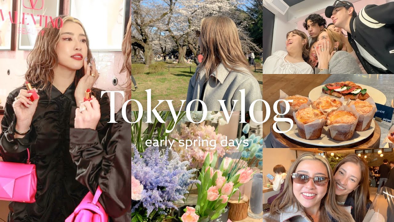 【日常Vlog】せわしない春の日常🌸💕お花見/お誕生日会/仕事/カフェ