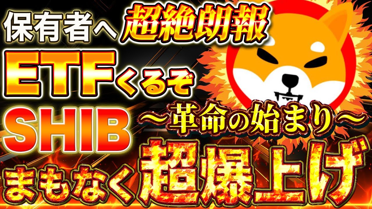シバイヌコイン【保有者へ超絶朗報】革命の始まり!超爆上げ始まるぞ!SHIB ETF承認で大爆発【仮想通貨】【シバリウム】