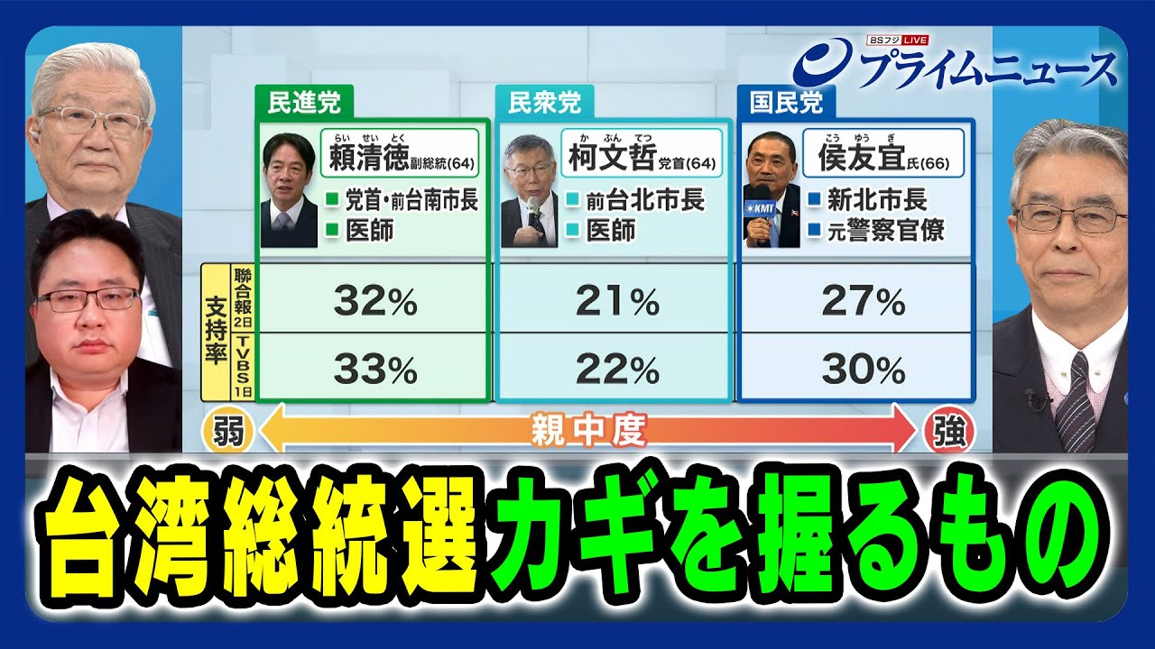【台湾選挙”前夜”最新情勢】台湾総統選 カギを握るもの 矢板明夫×杉山晋輔×五百旗頭真 2024/1/12放送<前編>
