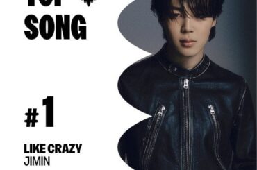 240226 Deezer: 「Like Crazy」(ジミン作) は、K-POP/韓国アーティストによる DAYS のトップ 100 ワールドワイド チャートで 1 位を獲得した初めての曲です!!