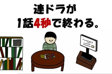 【アニメ】連ドラが1話4秒で終わる。
