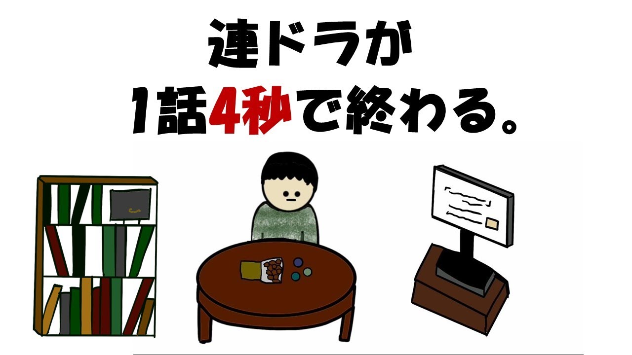 【アニメ】連ドラが1話4秒で終わる。 【アニメ】連ドラが1話4秒で終わる。