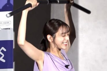 貴島明日香「気持ちいい！」背中のトレーニングで大興奮