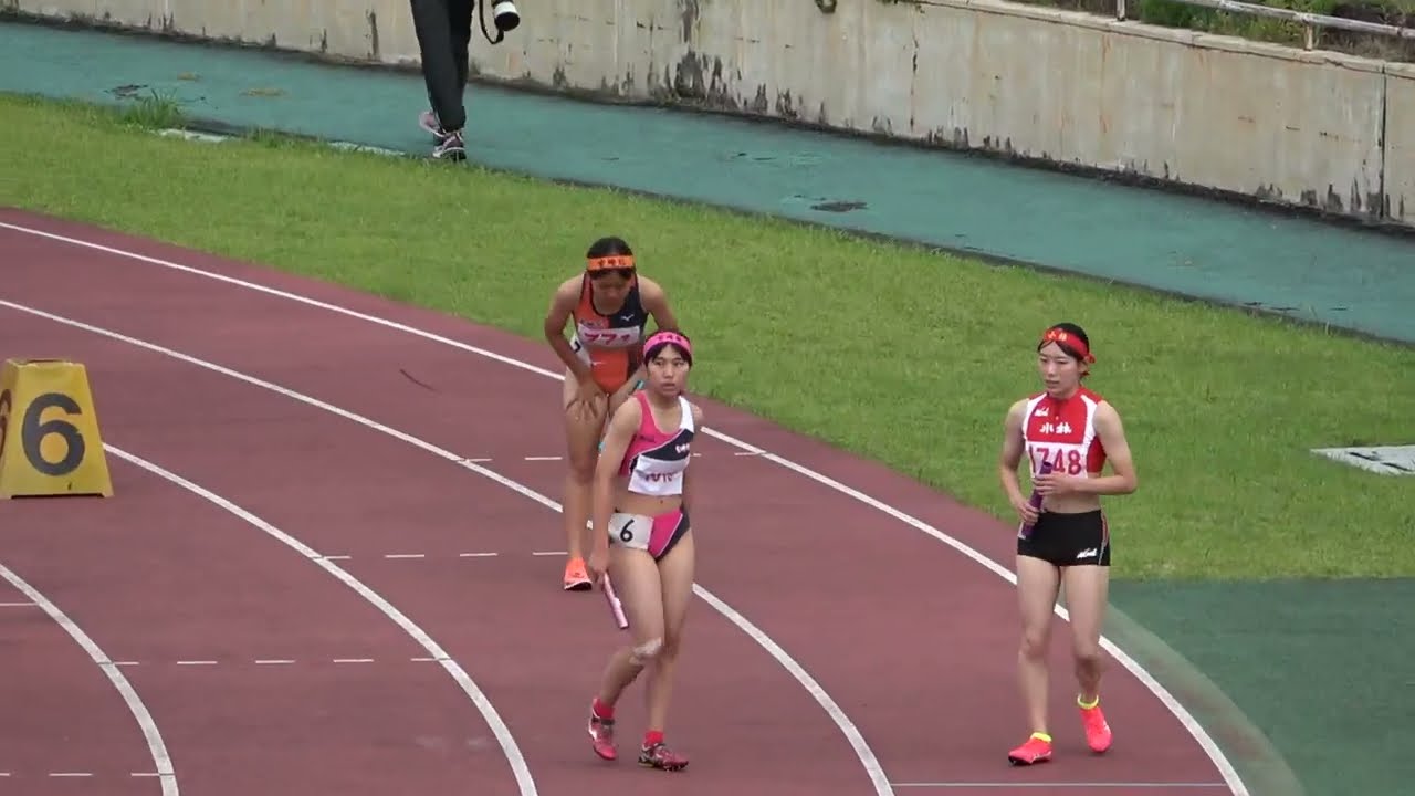 20240526165401宮崎県高校総体女4×100ｍＲ決勝 宮崎北47"40：木原万里花(3・)渡邉ひより(2)・久枝 里緒(3)・西村 英眞(2)