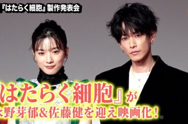 『はたらく細胞』がついに映画化！永野芽郁＆佐藤健がW主演『はたらく細胞』製作発表会