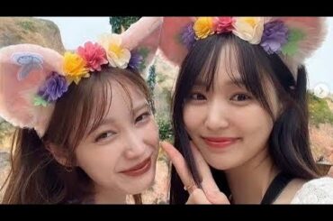元櫻坂46菅井友香　ディズニー新エリアを中村ゆりかとおそろいカチューシャつけ堪能！隠し撮りショットも公開で「このペアしか勝たん」の声