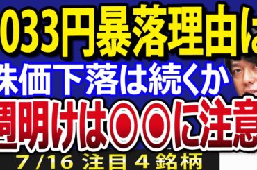 日経平均1033円暴落なぜ起こった？チャートのこれには要注意