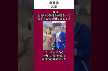 藤井隆のカッコよぎるプロポーズの伝説（乙葉） #藤井隆　 #エピソード 　#雑学 　#お笑い