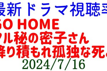 小芝風花 GO HOME 高視聴率スタート！2024年7月16日付☆ドラマ視聴率速報！