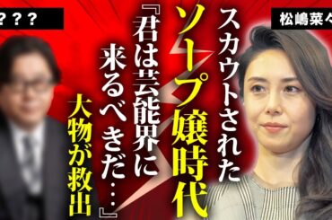 松嶋菜々子を泡嬢から救出した大物の正体..."下ネタ女王"と言われた黒歴史に言葉を失う...『GTO』で有名な女優の５千万の損害賠償事件...離婚間近の現在に驚きを隠せない...