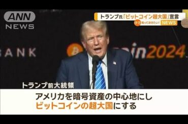 トランプ氏「米国をビットコイン超大国に」　不満募らす暗号資産業界の票を意識か【知っておきたい！】【グッド！モーニング】(2024年7月29日)