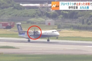 ＡＮＡの双発機がエンジントラブルか　プロペラ１つが止まった状態で着陸　乗客乗員７９人にけがなし　伊丹空港　（2024年7月28日）