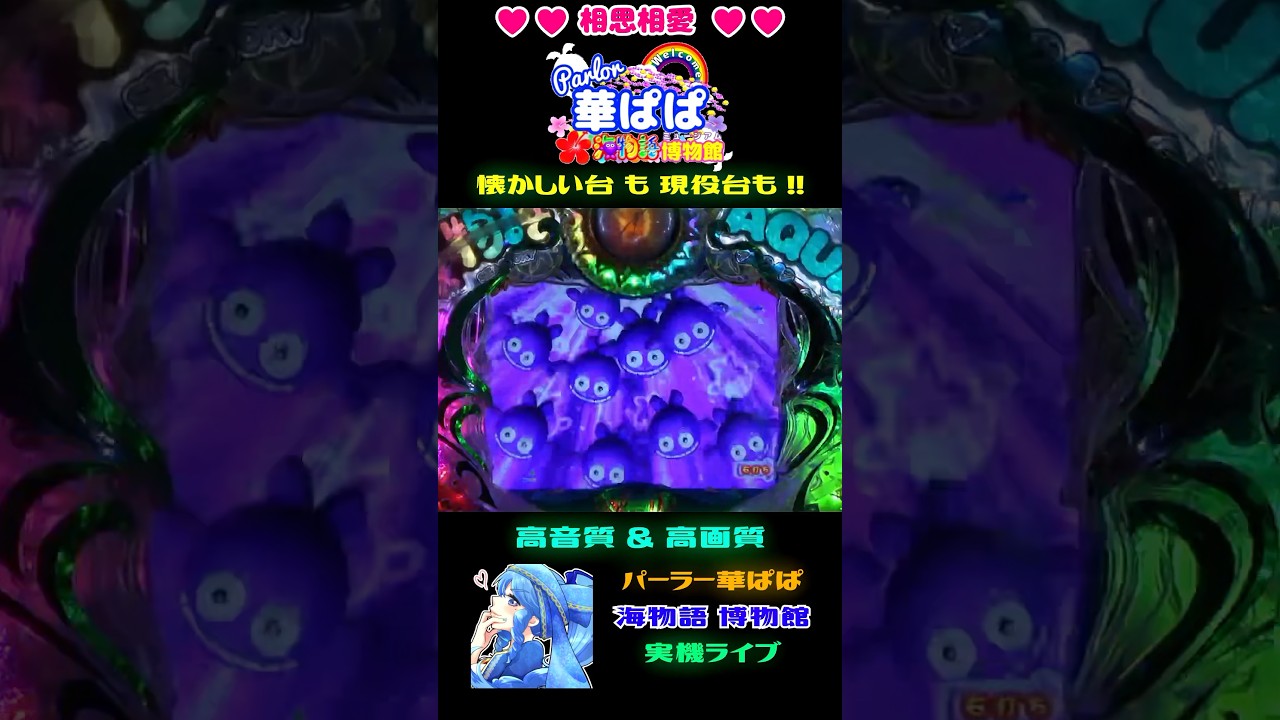 🐬懐かSEA STORY🐬✨どデカいラッキーをお届け✨🐳クジラッキーチャンス🐳【 パーラー華ぱぱ・海物語 博物館 】ショート動画 #shorts