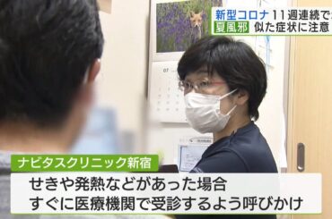 “夏風邪”に似た症状でも受診を　都内で新型コロナ感染者が11週連続増加／New coronavirus increased for 11 consecutive weeks in Tokyo