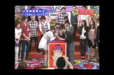 加藤あいvs上戸彩　〚腕相撲〛女優最強決定戦