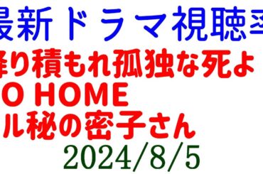 日テレドラマ視聴率下がる！2024年8月5日付☆ドラマ視聴率速報！