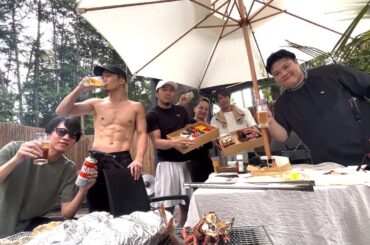 お疲れ様会でBBQしました