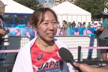 【陸上女子マラソン】「必死についていきました」6位入賞 鈴木優花インタビュー｜パリオリンピック™