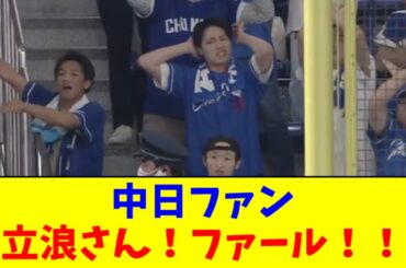 立浪監督のリクエストを阻止しようとする中日ファンｗｗｗｗ