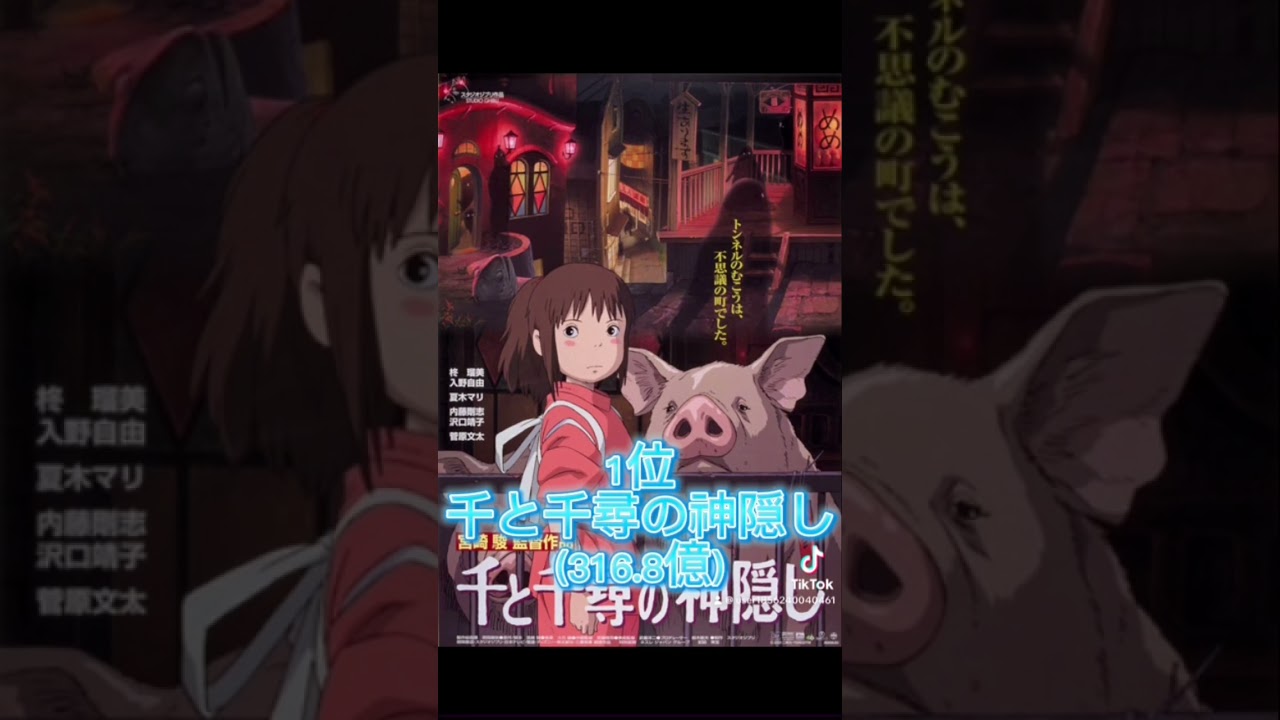 【ジブリ】9割が知らないスタジオジブリ作品興行収入ランキング　#金曜ロードショー #ジブリ #トトロ #ナウシカ #君たちはどう生きるか   #風立ちぬ #ラピュタ   #宮崎駿 #アニメ#雑学#映画