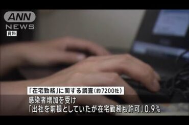 新型コロナ感染者増加も　新たに「在宅」導入の企業は1％満たず(2024年8月20日)