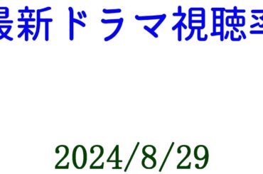 水曜ドラマの視聴率！2024年8月29日付☆ドラマ視聴率速報！