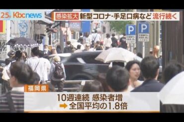 新型コロナ感染者増続く　手足口病などは警報レベル