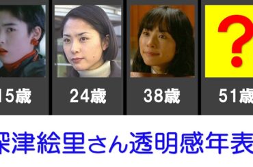 深津絵里さん【13歳〜51歳】ずっと透明感スゴイ年表